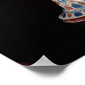 光沢のある装飾を施した錫ガラスの花瓶 ポスター (角)