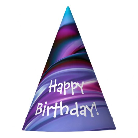 光沢のある誕生日パーティーハット パーティーハット (正面)