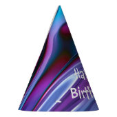 光沢のある誕生日パーティーハット パーティーハット (左)