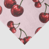 光沢のある赤いさくらんぼピンクレトログラムパーティー 薄葉紙 (詳細)