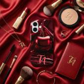 光沢のある赤いさくらんぼモノグラムiPhone / iPadケース Case-Mate iPhoneケース