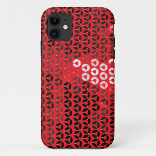 光沢のある赤いシークイン iPhone 11 ケース