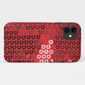 光沢のある赤いシークイン Case-Mate iPhoneケース (裏面(横))