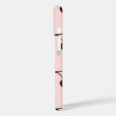 光沢のある赤いチェリー ピンクのレトロ Case-Mate iPhoneケース (裏面 / 左)