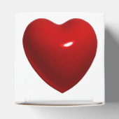 光沢のある赤いハート フェイバーボックス (上部)