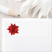 光沢のある赤い弓 ラベル (インサイチュ)