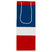 光沢のある赤く白く、青ワインのギフトバッグ ワインギフトバッグ (正面)