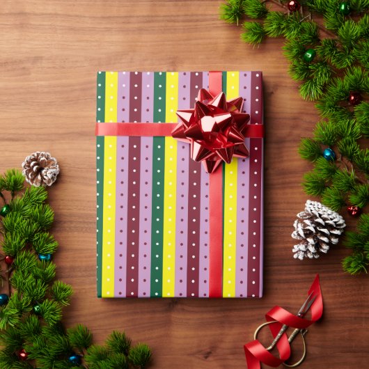 光沢のある赤とオレンジの包装紙 ラッピングペーパー (クリスマスギフト)