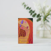 光沢のある赤毛 名刺 (スタンド正面)