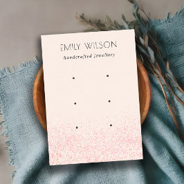 光沢のある赤面ピンクのグリッターテクスチャ3イヤリングディスプレイ 名刺