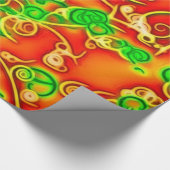 光沢のある赤 ラッピングペーパー (角)