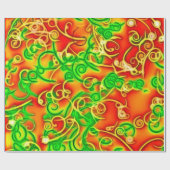 光沢のある赤 ラッピングペーパー (フラット)