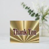 光沢のある金ゴールドありがとうはがきカスタマイズ-  ポストカード (スタンド正面)