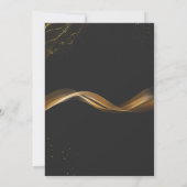 光沢のある金ゴールドで豪華な25歳の誕生日の招待 招待状 (裏面)