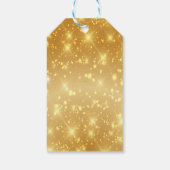 光沢のある金ゴールドとクリスマスボール ギフトタグ (裏面)