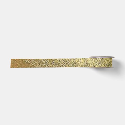 光沢のある金ゴールドアート サテンリボン (正面)