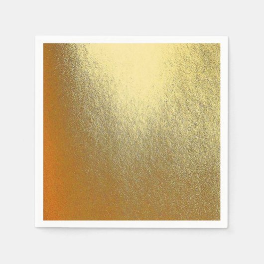 光沢のある金ゴールドアート スタンダードカクテルナプキン (正面)