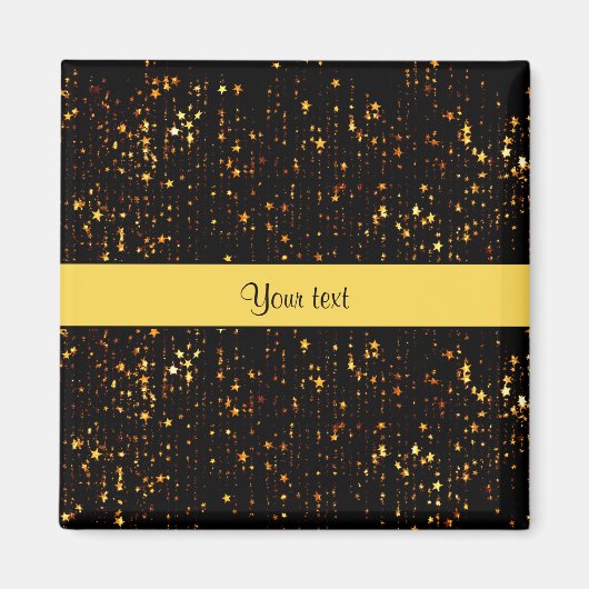 光沢のある金ゴールドクリスマススター マグネット (正面)