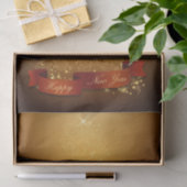 光沢のある金ゴールドクリスマスツリー 薄葉紙 (ギフト)