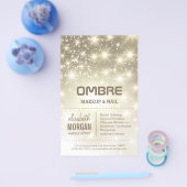 光沢のある金ゴールドグリッタースパーク美しいサロン チラシ (シングル)