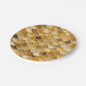 光沢のある金ゴールドグリッターマーメイドはかりで測紙プレート ペーパープレート (アングル)