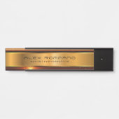 光沢のある金ゴールドメタリックテクスチャ サインプレート (正面)