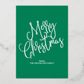 光沢のある金ゴールド抽象芸術ツリー写真クリスマスフォイルホリ 箔シーズンカード (裏面)