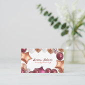 光沢のある金ゴールド紫色のバルーンの名刺 名刺 (スタンド正面)