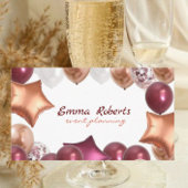 光沢のある金ゴールド紫色のバルーンの名刺 名刺