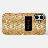 光沢のある金ゴールド輝く華やかなアートデコ Case-Mate iPhoneケース (裏面 (横))