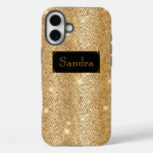 光沢のある金ゴールド輝く華やかなアートデコ Case-Mate iPhoneケース (裏面)