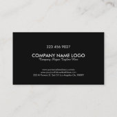 光沢のある金属の銀バロックのフローラダマスク 名刺 (裏面)