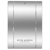 光沢のある金属シルバーグレーの背景 クリップボード (裏面)