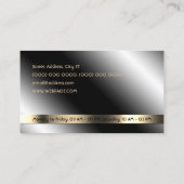 光沢のある金属テクスチャ  名刺 (裏面)