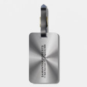 光沢のある金属デザインステンレス鋼の外観 ラゲッジタグ (裏面縦)