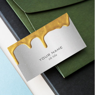 光沢のある金属銀金ゴールド乾燥ファンシー 名刺