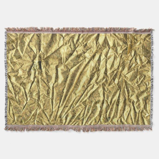 光沢のある金箔 スローブランケット (正面)