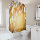 光沢のある金色のモザイクガラス シャワーカーテン (インサイチュ)