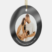 光沢のある銀箔、ベビー1stクリスマス セラミックオーナメント (右)