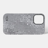 光沢のある銀箔 iPhoneケース (裏面横)