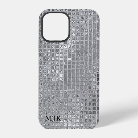 光沢のある銀箔 iPhoneケース (裏面)