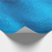 光沢のある青いクリスマスラッピング紙 ラッピングペーパー (角)