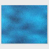 光沢のある青いクリスマスラッピング紙 ラッピングペーパー (フラット)