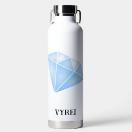 光沢のある青いダイヤモンドカラット ウォーターボトル