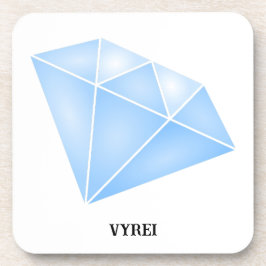 光沢のある青いダイヤモンドカラット コースター