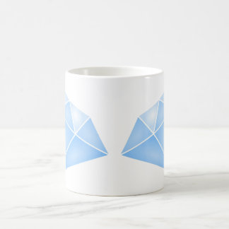 光沢のある青いダイヤモンドカラット コーヒーマグカップ