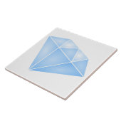 光沢のある青いダイヤモンドカラット タイル (側面)