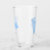 光沢のある青いダイヤモンドカラット タンブラーグラス (左)