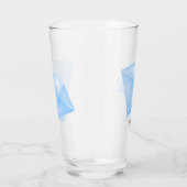 光沢のある青いダイヤモンドカラット タンブラーグラス (右)