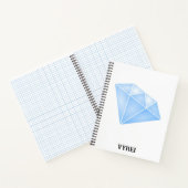 光沢のある青いダイヤモンドカラット ノートブック (内部)